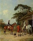 Heywood Hardy Famous Paintings - Visit to the Blacksmith